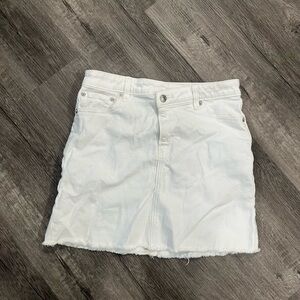 White Denim Skirt